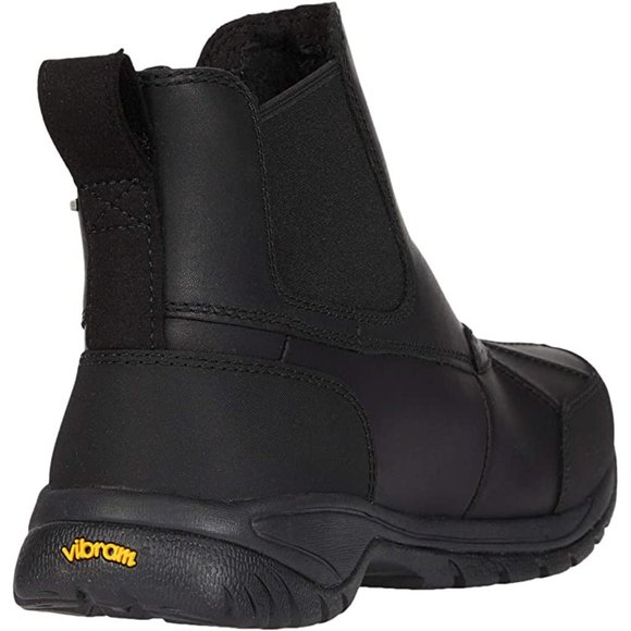 UGG Butte Chelsea leather fur waterproof black boot. Size: 11 - Picture 2 of 13